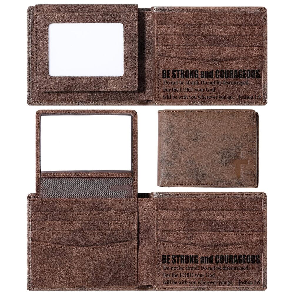 8967 Christian Gifts Leather Wallet Leather Rfid Blocking Bifold Bible